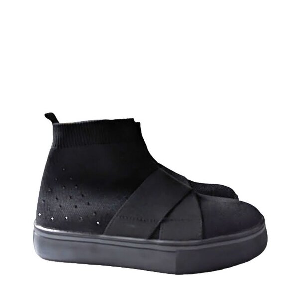 Ecko Red Rhino Beyley Black Slip On Logo Black Knit Sneaker Bootie Size 7.5 NWOB - Picture 2 of 10